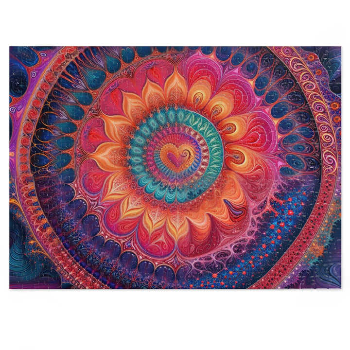 Vibrant Spiral Mandala - Jigsaw Puzzle (100, 252, 500, 1000 pieces) - Puzzle - g(0D·IO) - 20.5" × 15" (500 pcs) - -