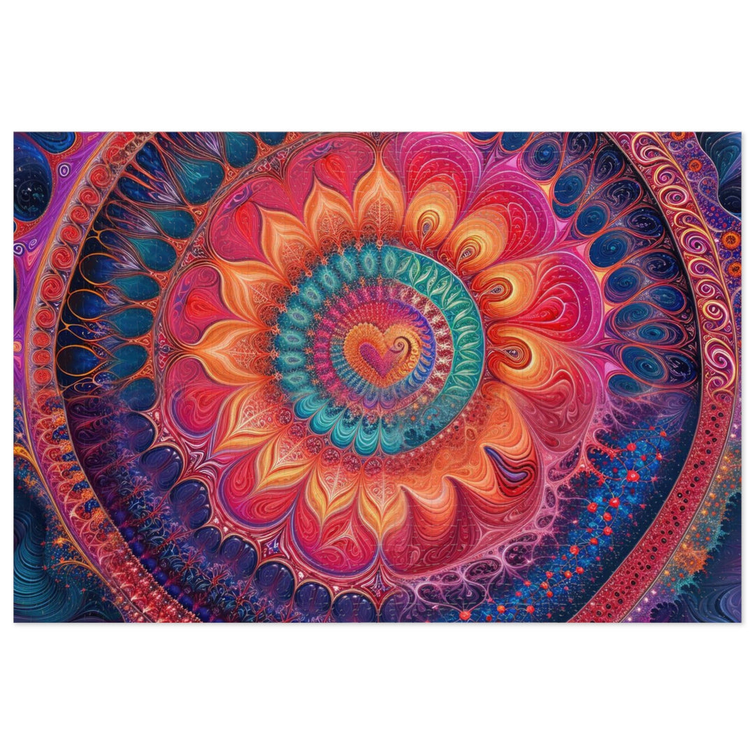 Vibrant Spiral Mandala - Jigsaw Puzzle (100, 252, 500, 1000 pieces) - Puzzle - g(0D·IO) - 29.25" × 19.75" (1000 pcs) - -