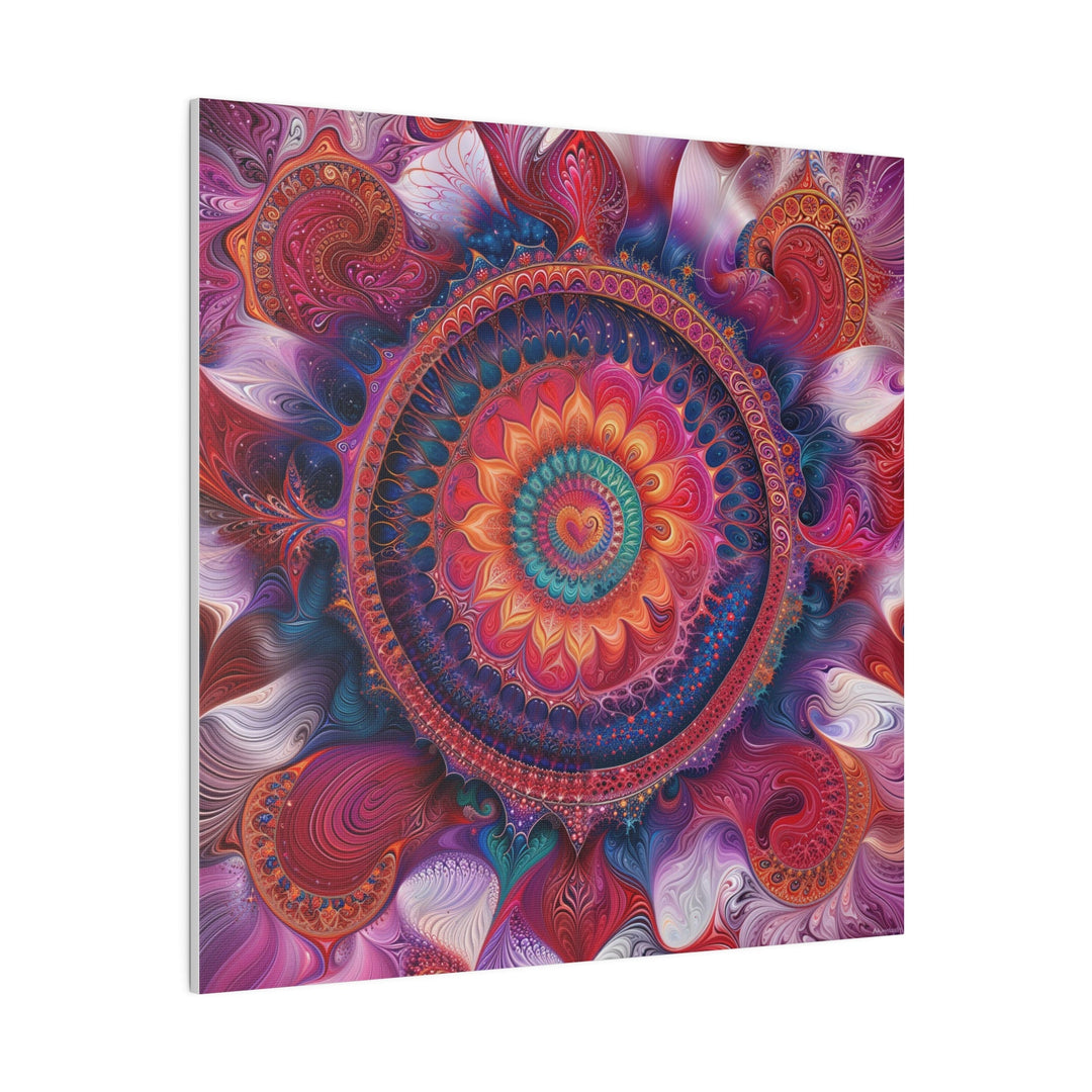 Vibrant Spiral Mandala - Matte Canvas - Canvas - g(0D·IO) - 32" x 32" (Square) - 0.75'' -