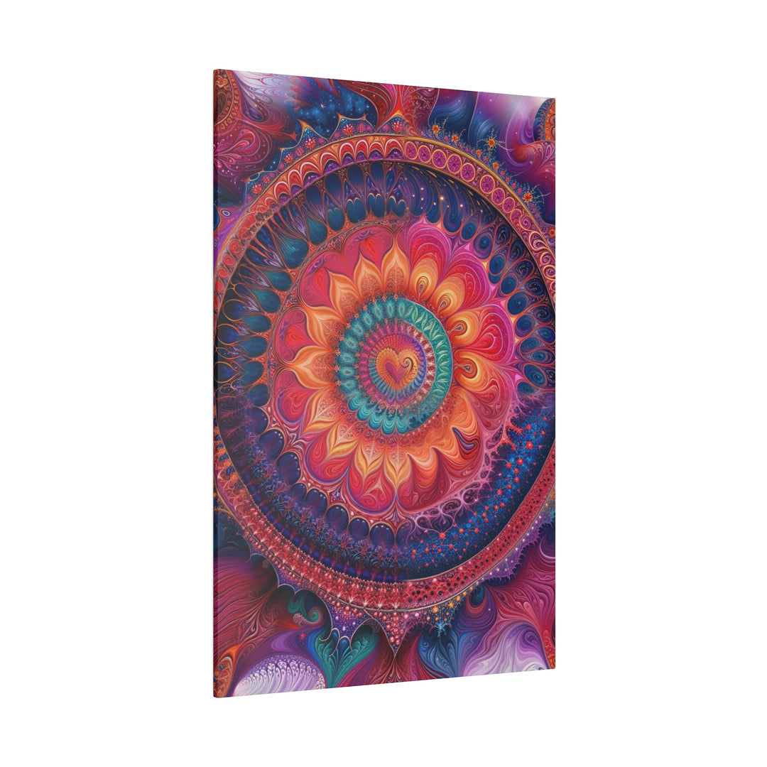 Vibrant Spiral Mandala - Matte Canvas - Canvas - g(0D·IO) - 32" x 32" (Square) - 0.75'' -