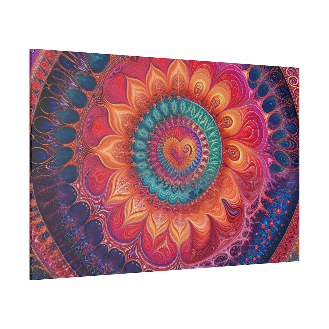 Vibrant Spiral Mandala - Matte Canvas - Canvas - g(0D·IO) - 32" x 32" (Square) - 0.75'' -