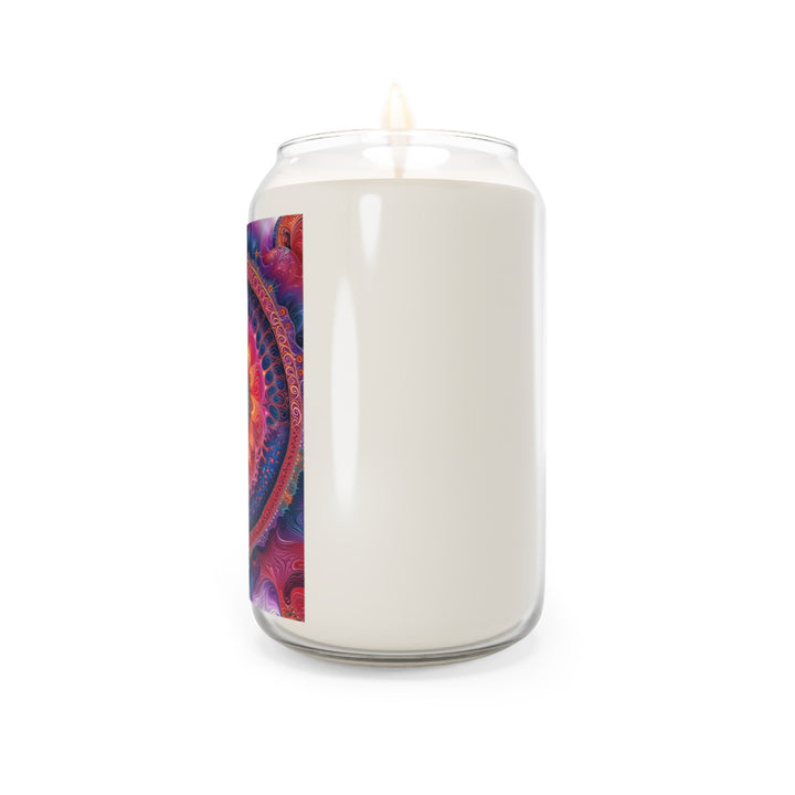 Vibrant Spiral Mandala - Scented Candle - Home Decor - g(0D·IO) - Vanilla Bean - 13.75oz -
