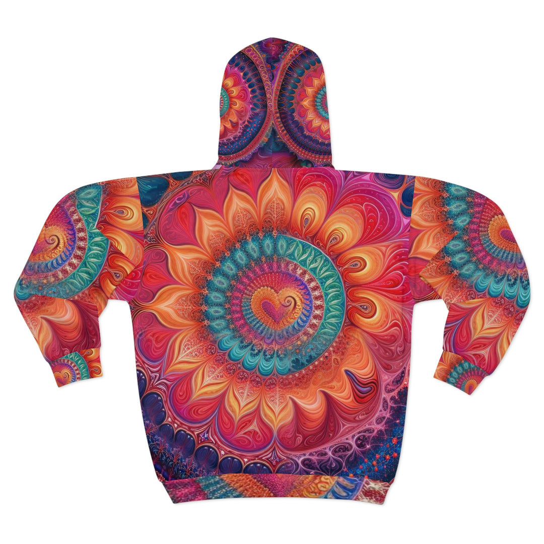 Vibrant Spiral Mandala - Unisex Zip Hoodie - All Over Prints - g(0D·IO) - XS - -