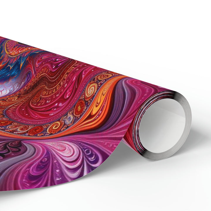 Vibrant Spiral Mandala - Wrapping Paper - Home Decor - g(0D·IO) - 30'' x 72'' - Matte -