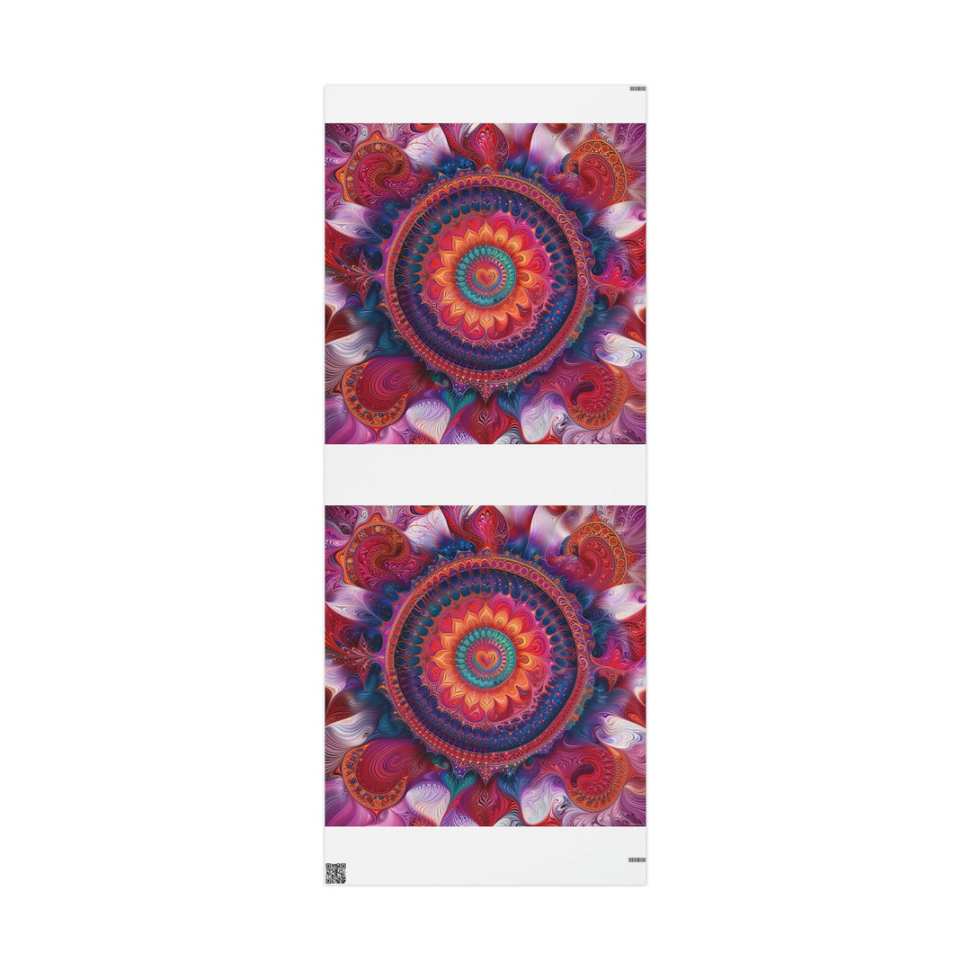 Vibrant Spiral Mandala - Wrapping Paper - Home Decor - g(0D·IO) - 30'' x 72'' - Matte -