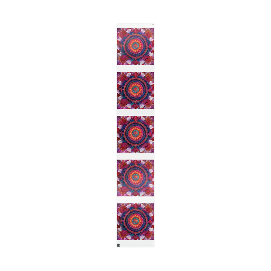 Vibrant Spiral Mandala - Wrapping Paper - Home Decor - g(0D·IO) - 30" x 180" - Glossy -