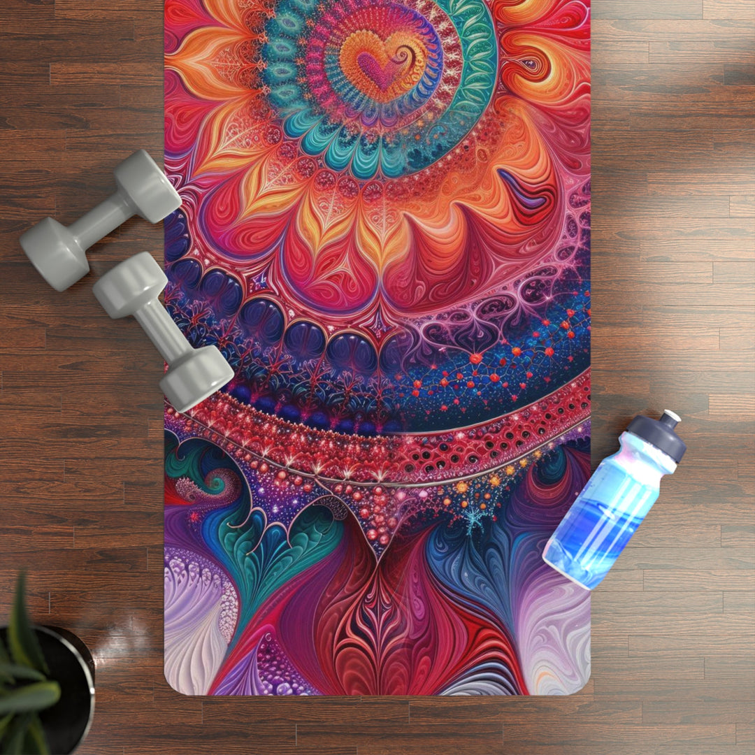 Vibrant Spiral Mandala - Yoga Mat - Home Decor - g(0D·IO) - 24” x 68” - -