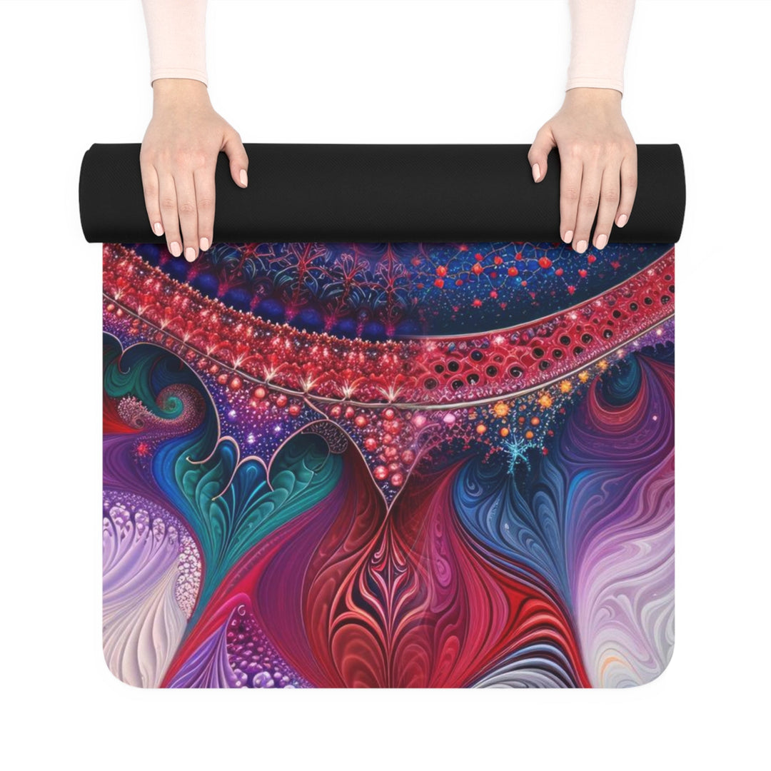Vibrant Spiral Mandala - Yoga Mat - Home Decor - g(0D·IO) - 24” x 68” - -