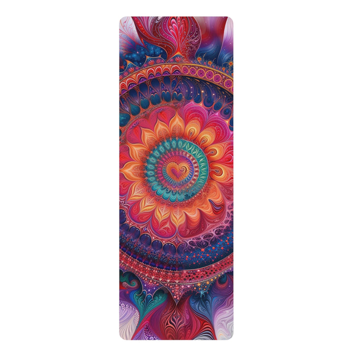 Vibrant Spiral Mandala - Yoga Mat - Home Decor - g(0D·IO) - 24” x 68” - -
