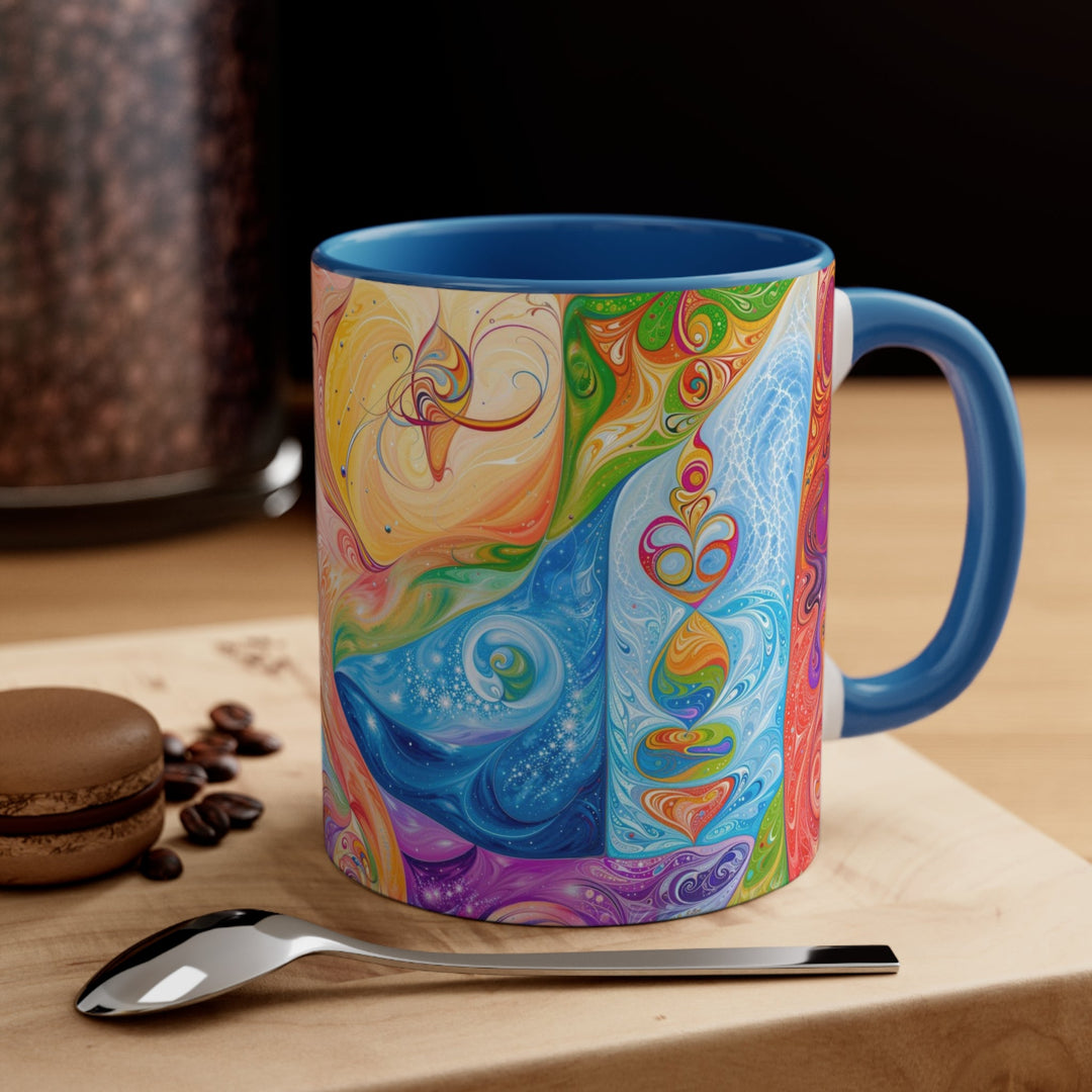 Vibrant Swirl Fantasy - Accent Coffee Mug - Mug - g(0D·IO) - Pink - 11oz -