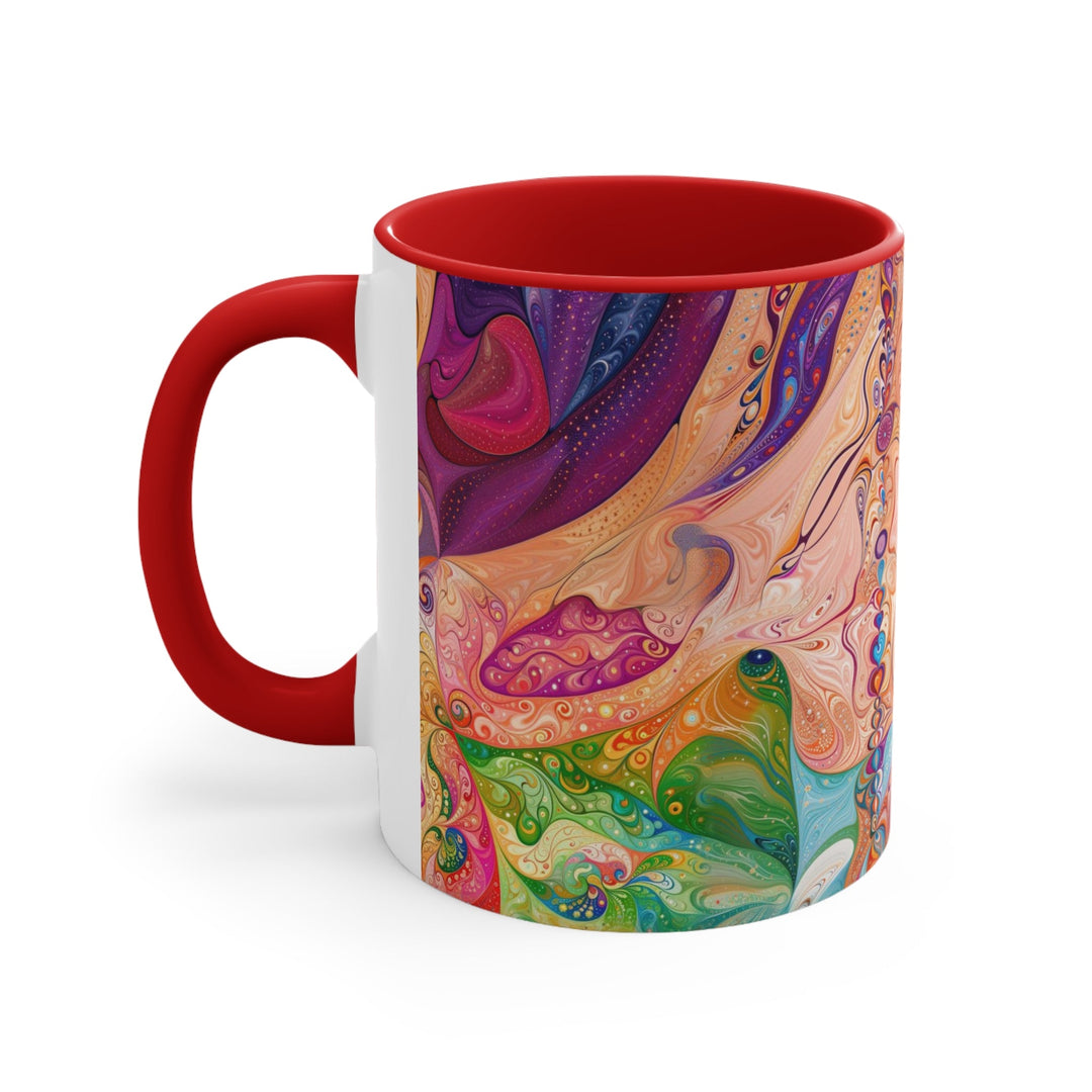 Vibrant Swirl Fantasy - Accent Coffee Mug - Mug - g(0D·IO) - Pink - 11oz -