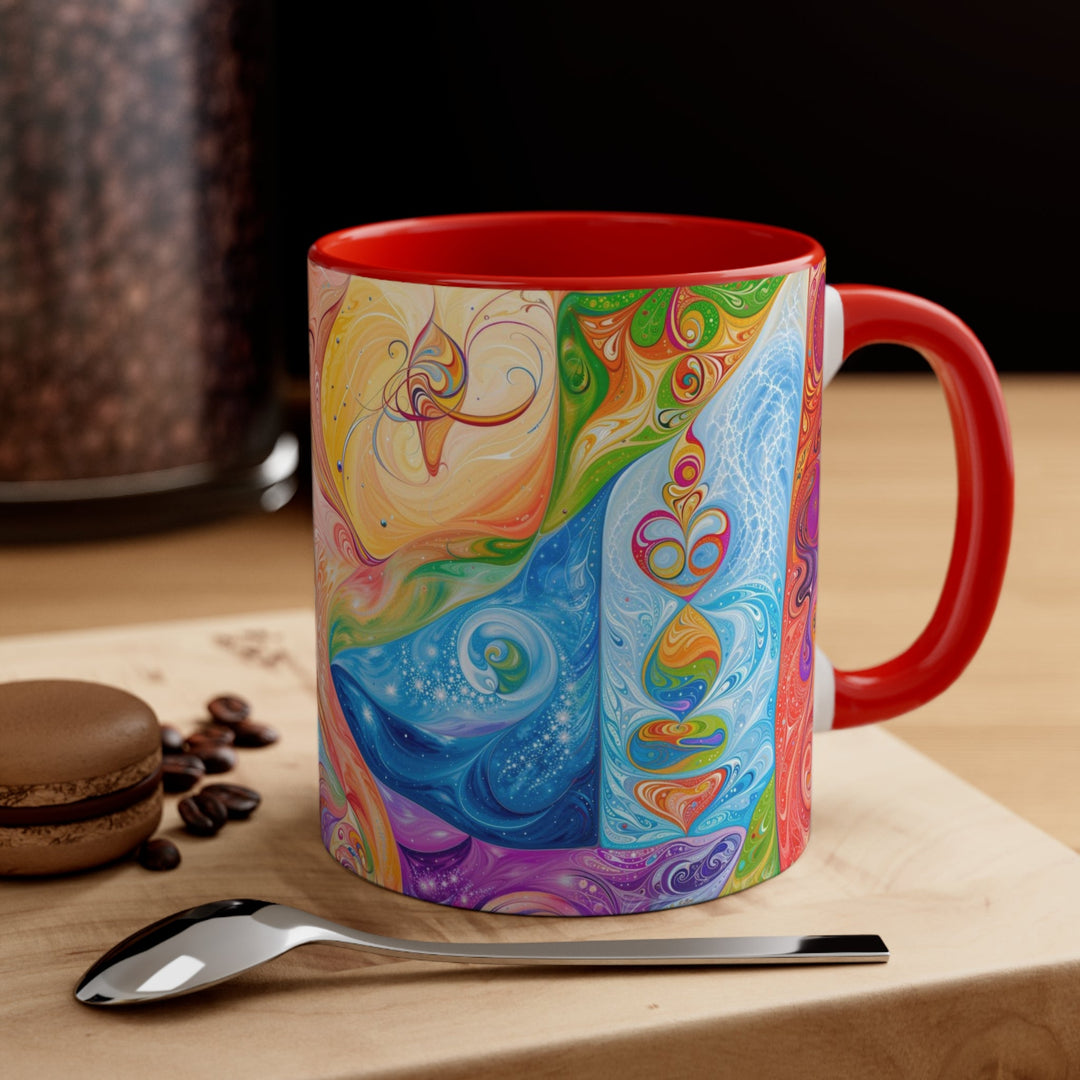 Vibrant Swirl Fantasy - Accent Coffee Mug - Mug - g(0D·IO) - Pink - 11oz -