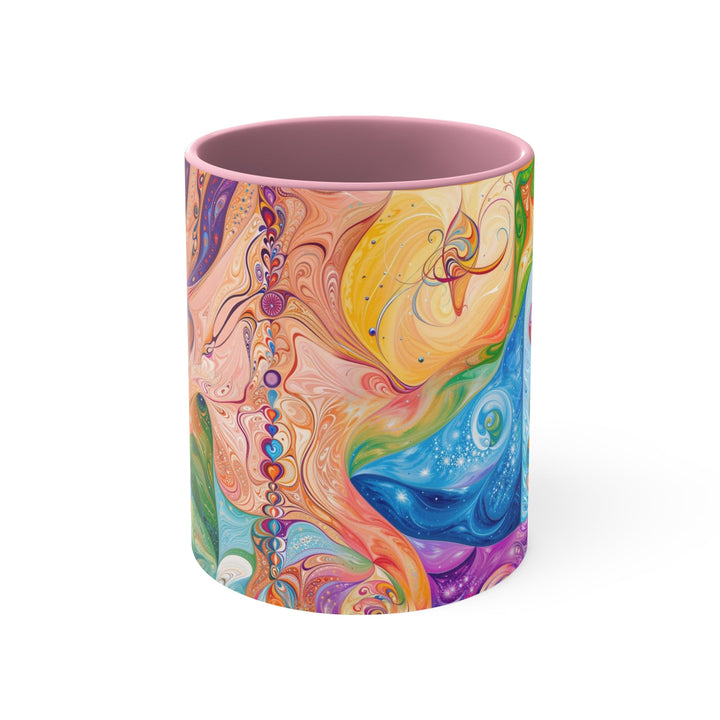 Vibrant Swirl Fantasy - Accent Coffee Mug - Mug - g(0D·IO) - Pink - 11oz -