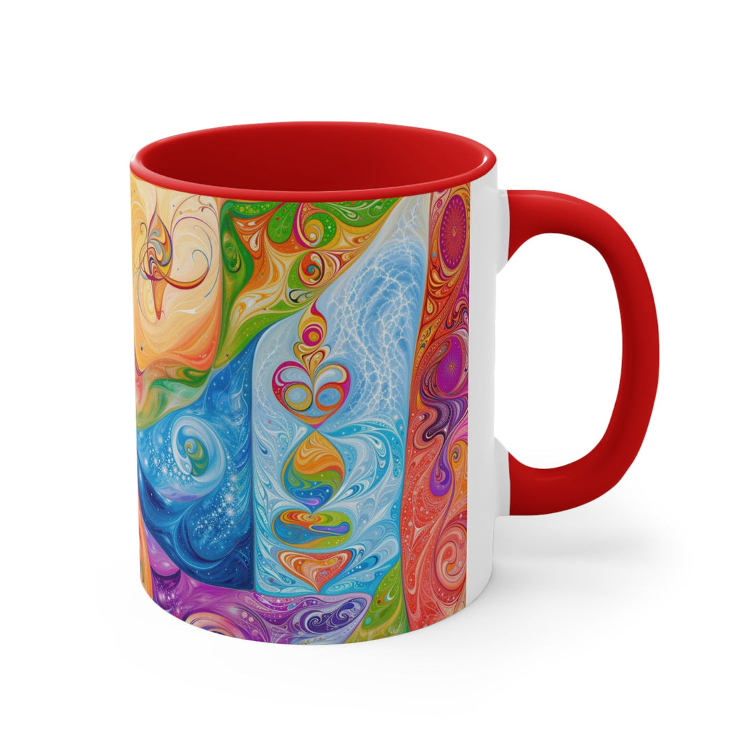 Vibrant Swirl Fantasy - Accent Coffee Mug - Mug - g(0D·IO) - Pink - 11oz -