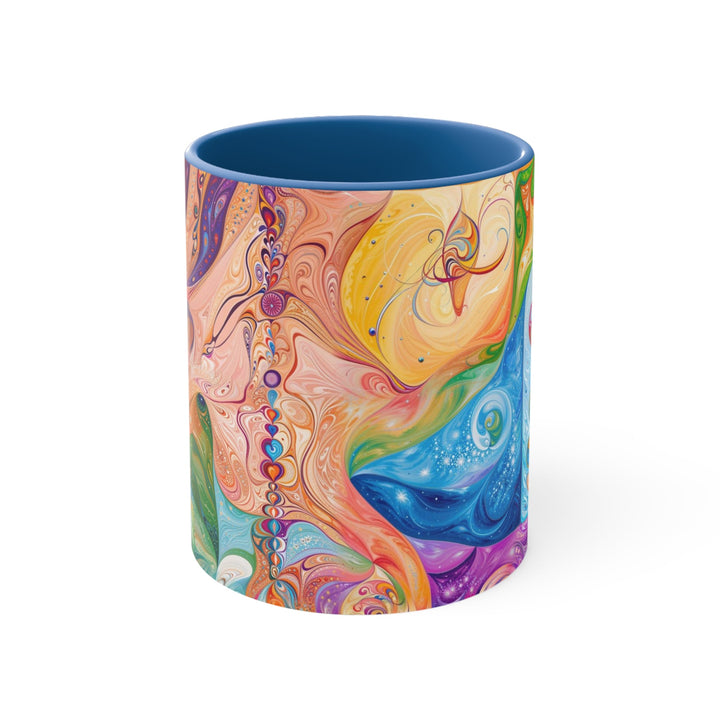 Vibrant Swirl Fantasy - Accent Coffee Mug - Mug - g(0D·IO) - Blue - 11oz -