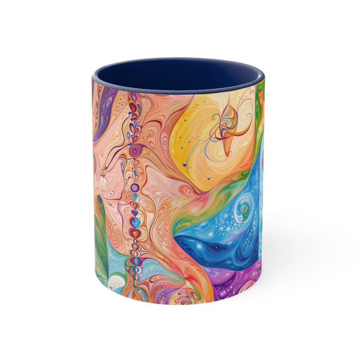 Vibrant Swirl Fantasy - Accent Coffee Mug - Mug - g(0D·IO) - Navy - 11oz -