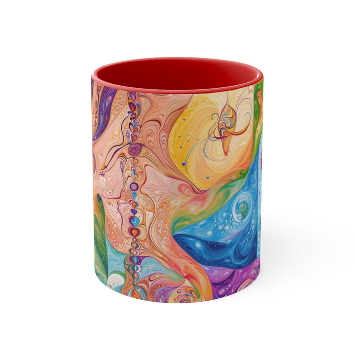 Vibrant Swirl Fantasy - Accent Coffee Mug - Mug - g(0D·IO) - Red - 11oz -