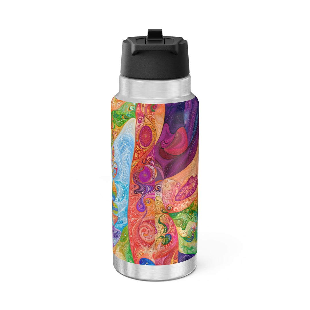 Vibrant Swirl Fantasy - Gator Tumbler 32oz - Mug - g(0D·IO) - Silver - 32oz -