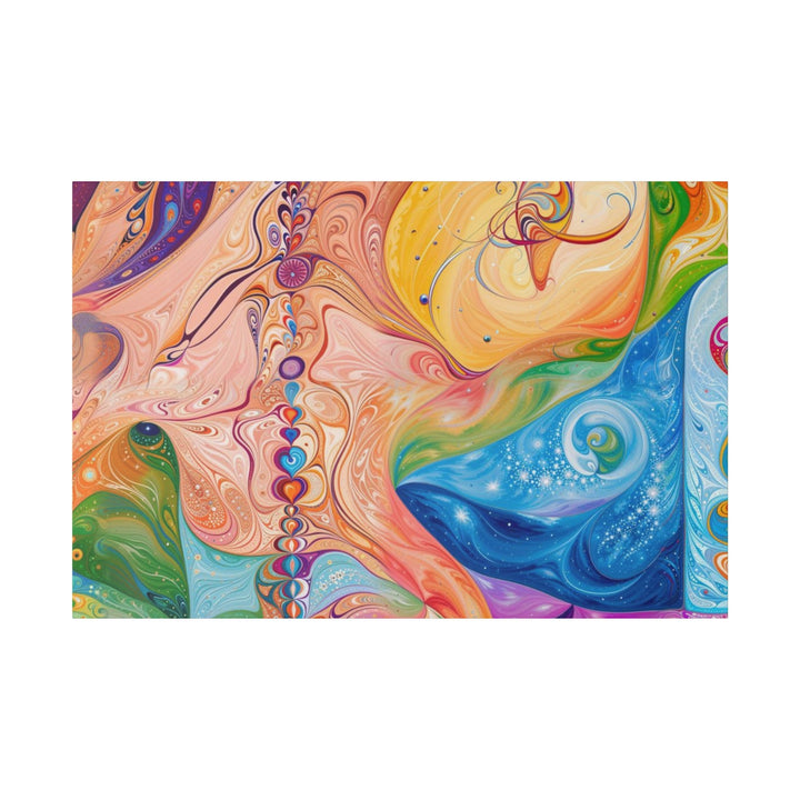 Vibrant Swirl Fantasy - Matte Canvas - Canvas - g(0D·IO) - 48″ x 32″ (Horizontal) - 0.75'' -