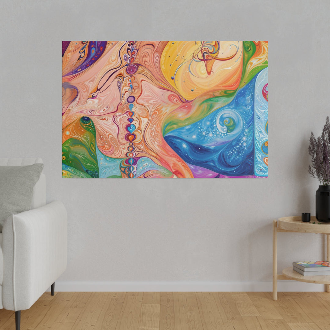 Vibrant Swirl Fantasy - Matte Canvas - Canvas - g(0D·IO) - 32" x 32" (Square) - 0.75'' -