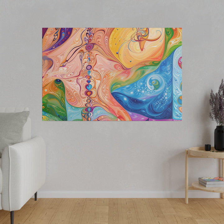 Vibrant Swirl Fantasy - Matte Canvas - Canvas - g(0D·IO) - 32" x 32" (Square) - 0.75'' -