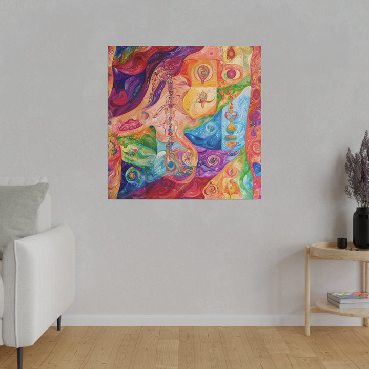 Vibrant Swirl Fantasy - Matte Canvas - Canvas - g(0D·IO) - 32" x 32" (Square) - 0.75'' -