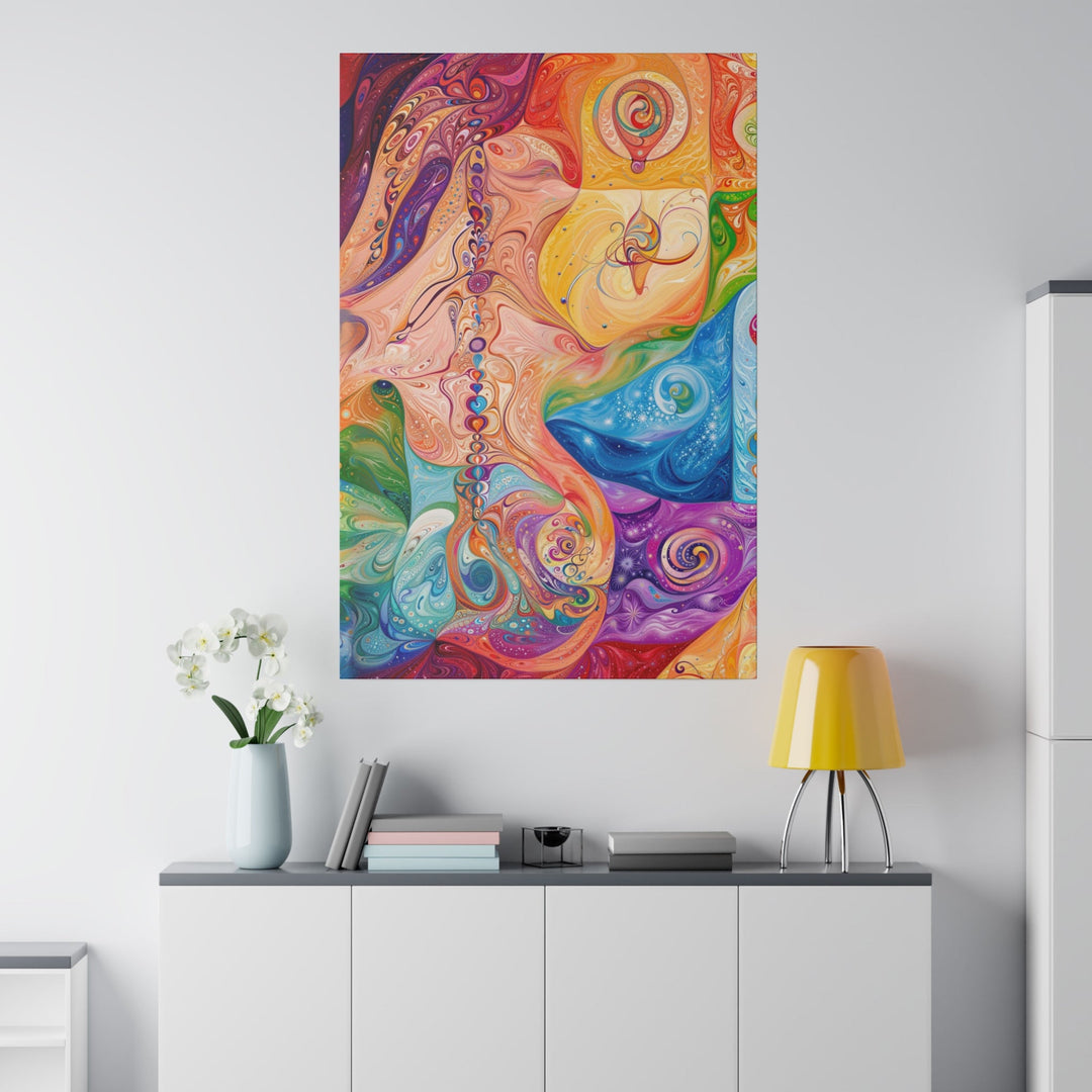 Vibrant Swirl Fantasy - Matte Canvas - Canvas - g(0D·IO) - 32" x 32" (Square) - 0.75'' -