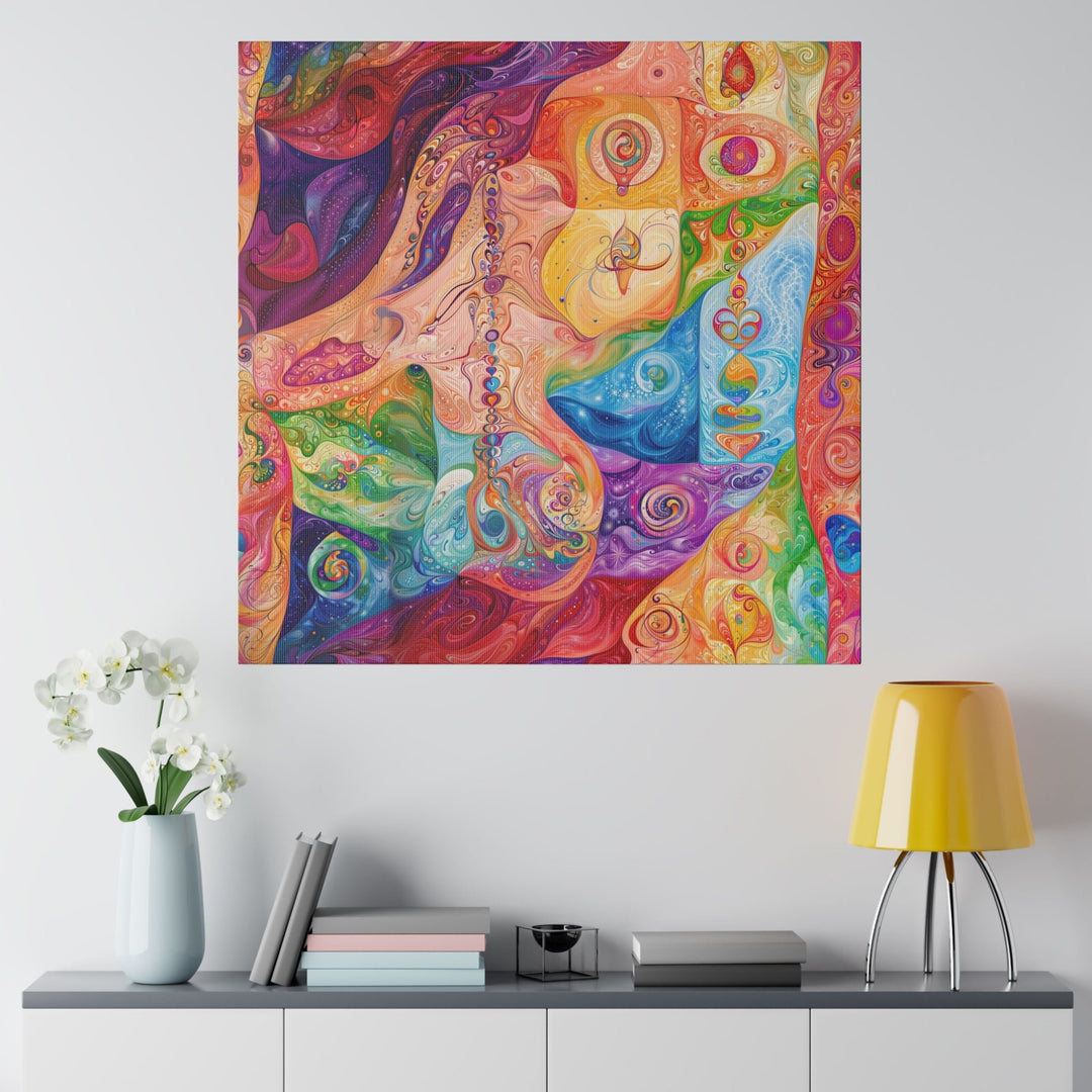 Vibrant Swirl Fantasy - Matte Canvas - Canvas - g(0D·IO) - 32" x 32" (Square) - 0.75'' -