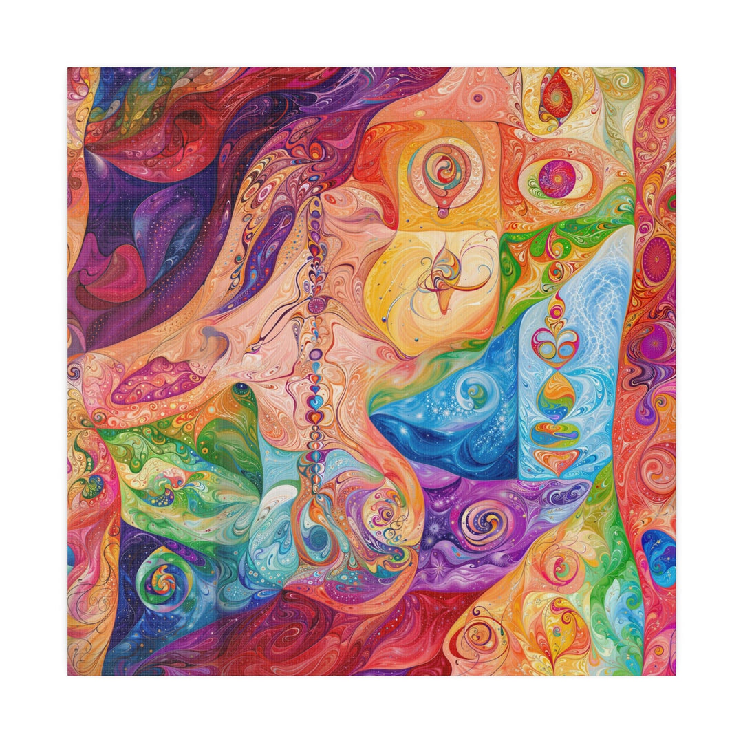 Vibrant Swirl Fantasy - Matte Canvas - Canvas - g(0D·IO) - 32" x 32" (Square) - 0.75'' -