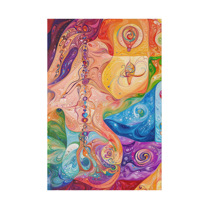 Vibrant Swirl Fantasy - Matte Canvas - Canvas - g(0D·IO) - 32″ x 48″ (Vertical) - 0.75'' -