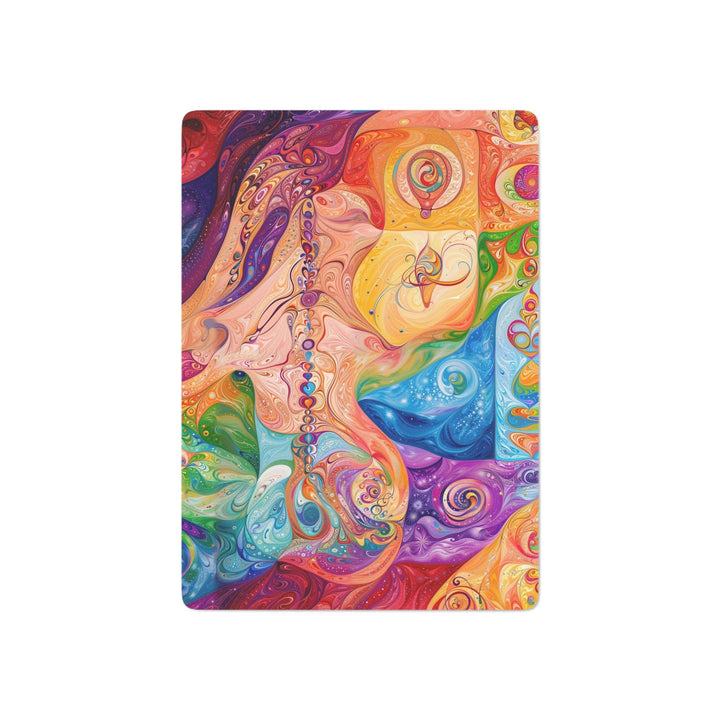 Vibrant Swirl Fantasy - Poker Cards - Paper products - g(0D·IO) - 2.47" x 3.47" - White - Semi Glossy