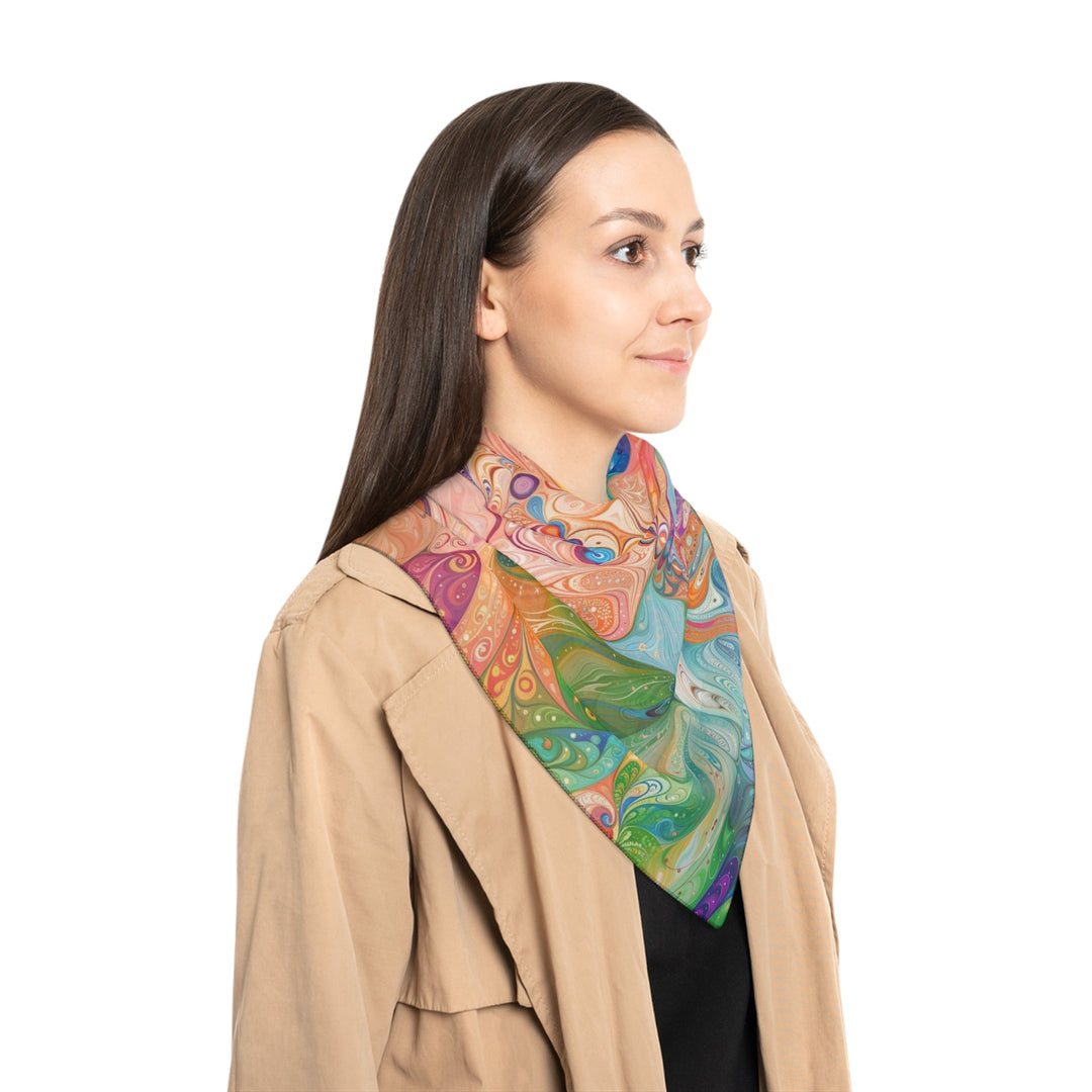 Vibrant Swirl Fantasy - Poly Scarf - Accessories - g(0D·IO) - Poly chiffon - 50" × 50" -