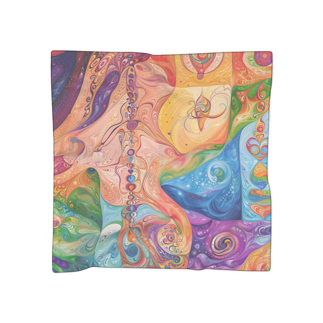 Vibrant Swirl Fantasy - Poly Scarf - Accessories - g(0D·IO) - Poly chiffon - 50" × 50" -