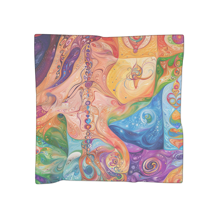 Vibrant Swirl Fantasy - Poly Scarf - Accessories - g(0D·IO) - Poly chiffon - 25" × 25" -