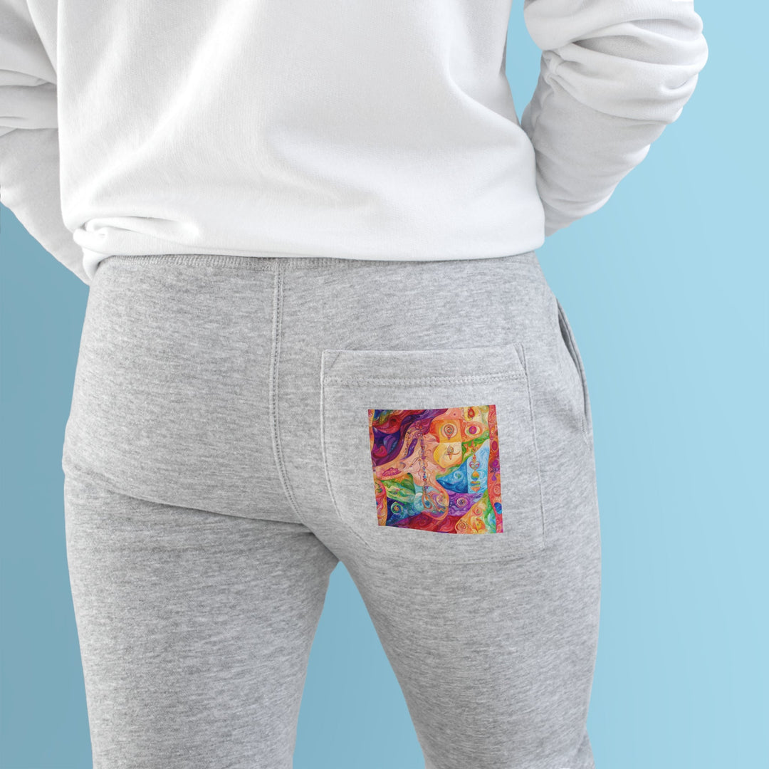 Vibrant Swirl Fantasy - Premium Fleece Joggers - Trousers - g(0D·IO) - Charcoal Heather - M -