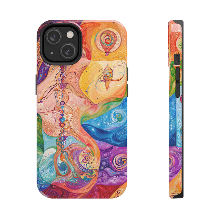 Vibrant Swirl Fantasy - Tough Phone Case - Phone Case - g(0D·IO) - iPhone 14 - -