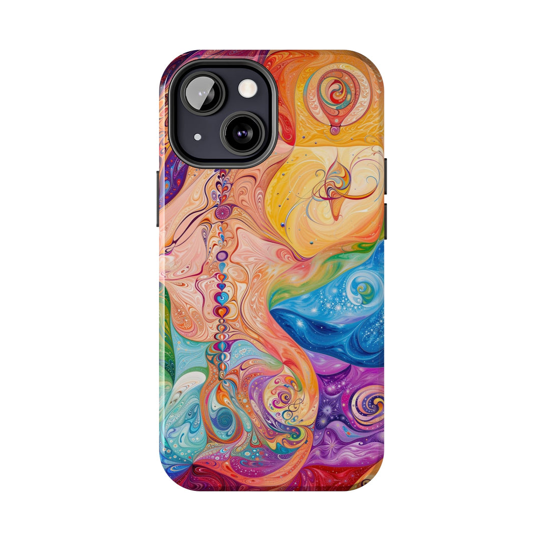 Vibrant Swirl Fantasy - Tough Phone Case - Phone Case - g(0D·IO) - iPhone 13 Mini - -