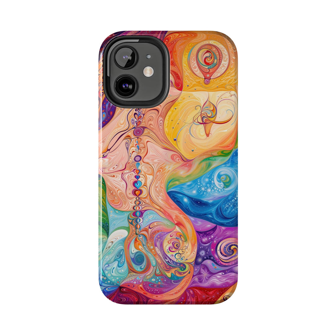 Vibrant Swirl Fantasy - Tough Phone Case - Phone Case - g(0D·IO) - iPhone 13 Mini - -