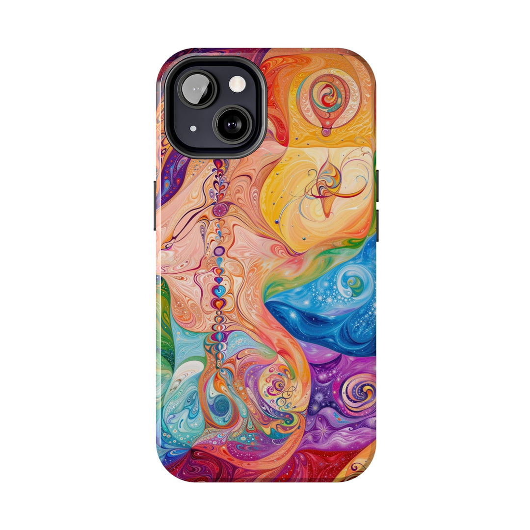 Vibrant Swirl Fantasy - Tough Phone Case - Phone Case - g(0D·IO) - iPhone 13 Mini - -