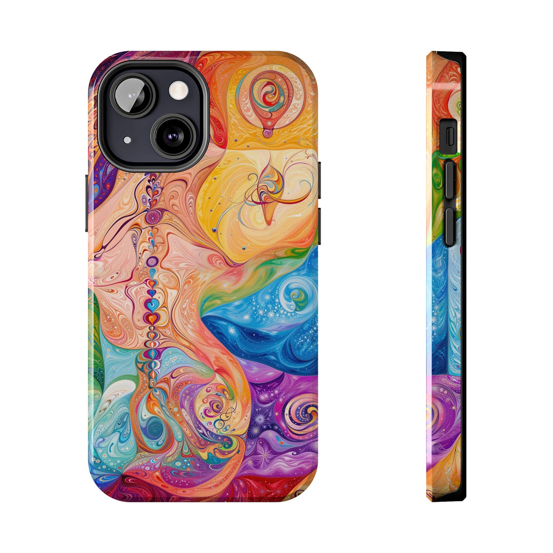 Vibrant Swirl Fantasy - Tough Phone Case - Phone Case - g(0D·IO) - iPhone 13 Mini - -