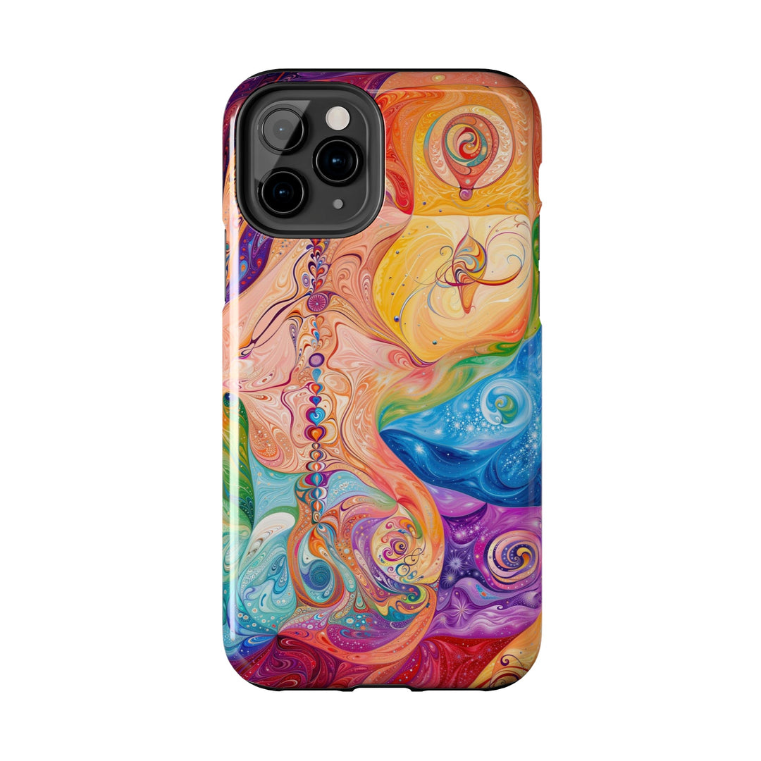 Vibrant Swirl Fantasy - Tough Phone Case - Phone Case - g(0D·IO) - iPhone 13 Mini - -