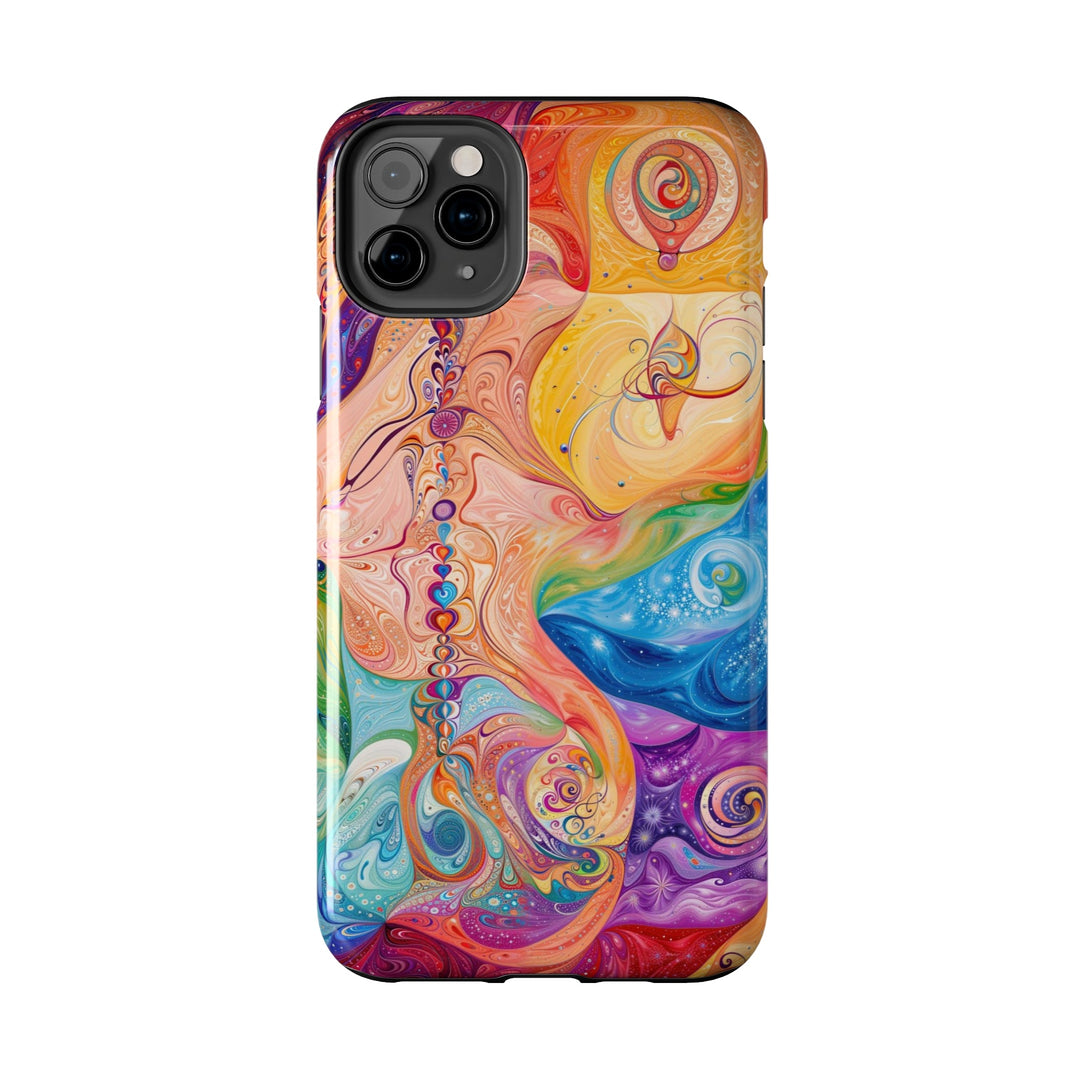 Vibrant Swirl Fantasy - Tough Phone Case - Phone Case - g(0D·IO) - iPhone 13 Mini - -