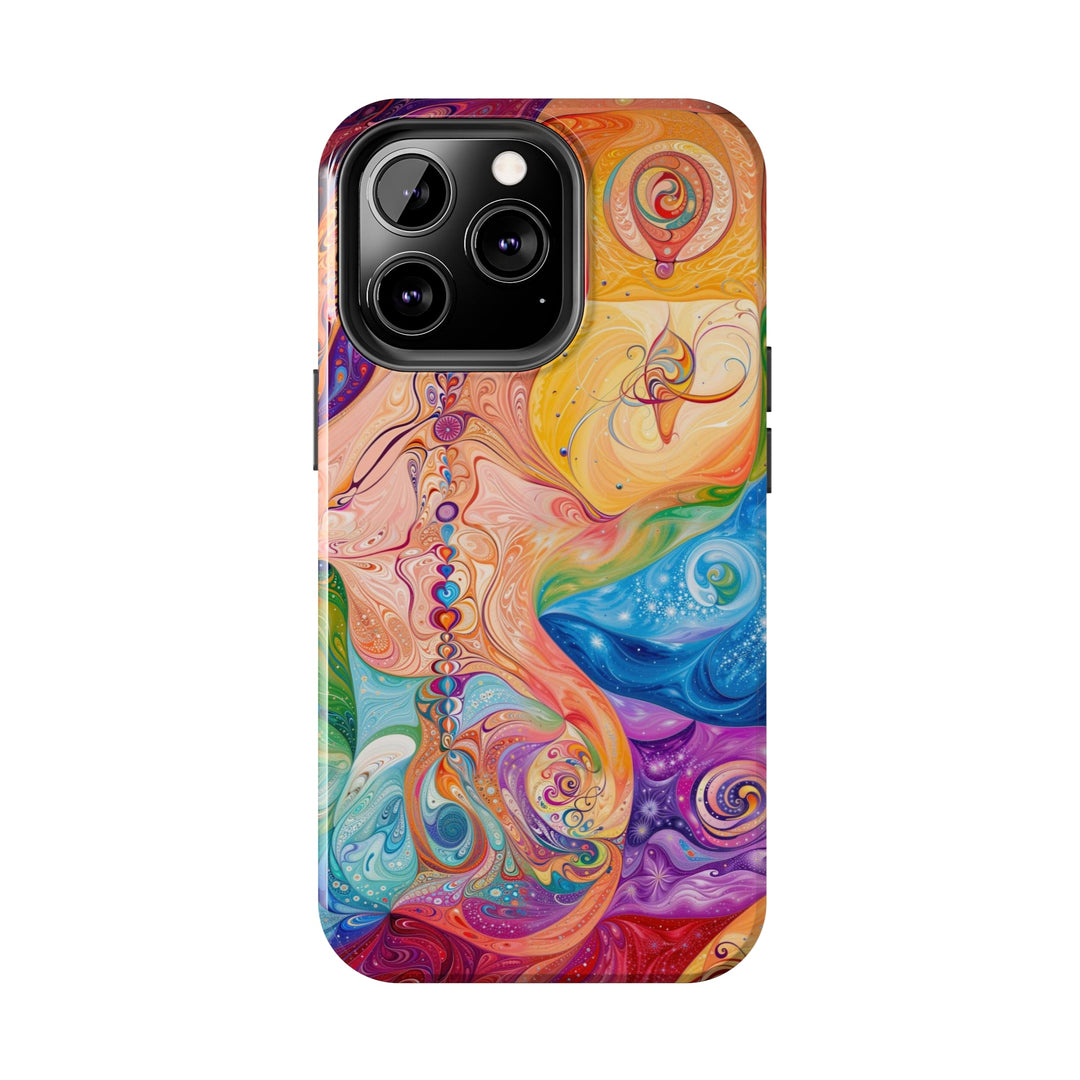 Vibrant Swirl Fantasy - Tough Phone Case - Phone Case - g(0D·IO) - iPhone 13 Mini - -