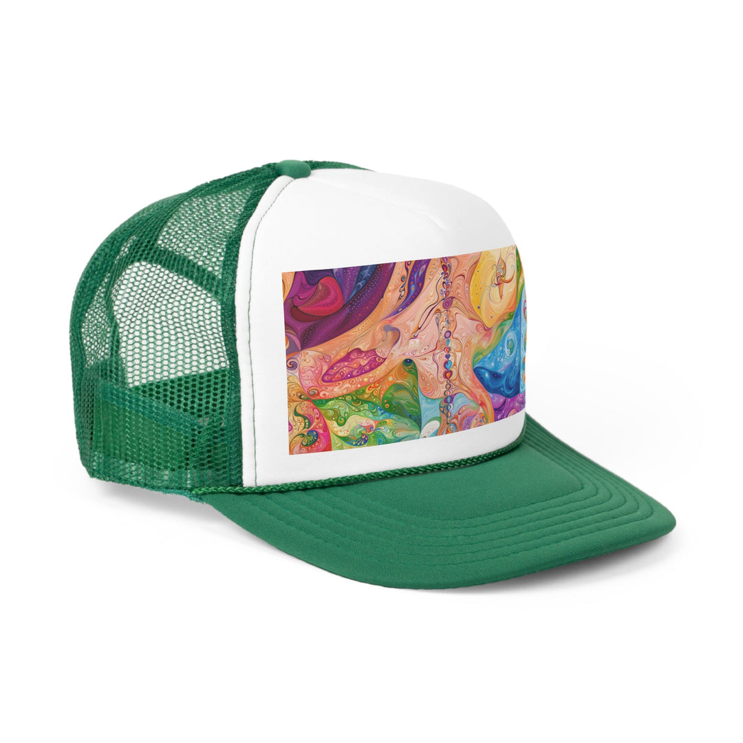 Vibrant Swirl Fantasy - Trucker Hat - Hats - g(0D·IO) - Pink - One size -