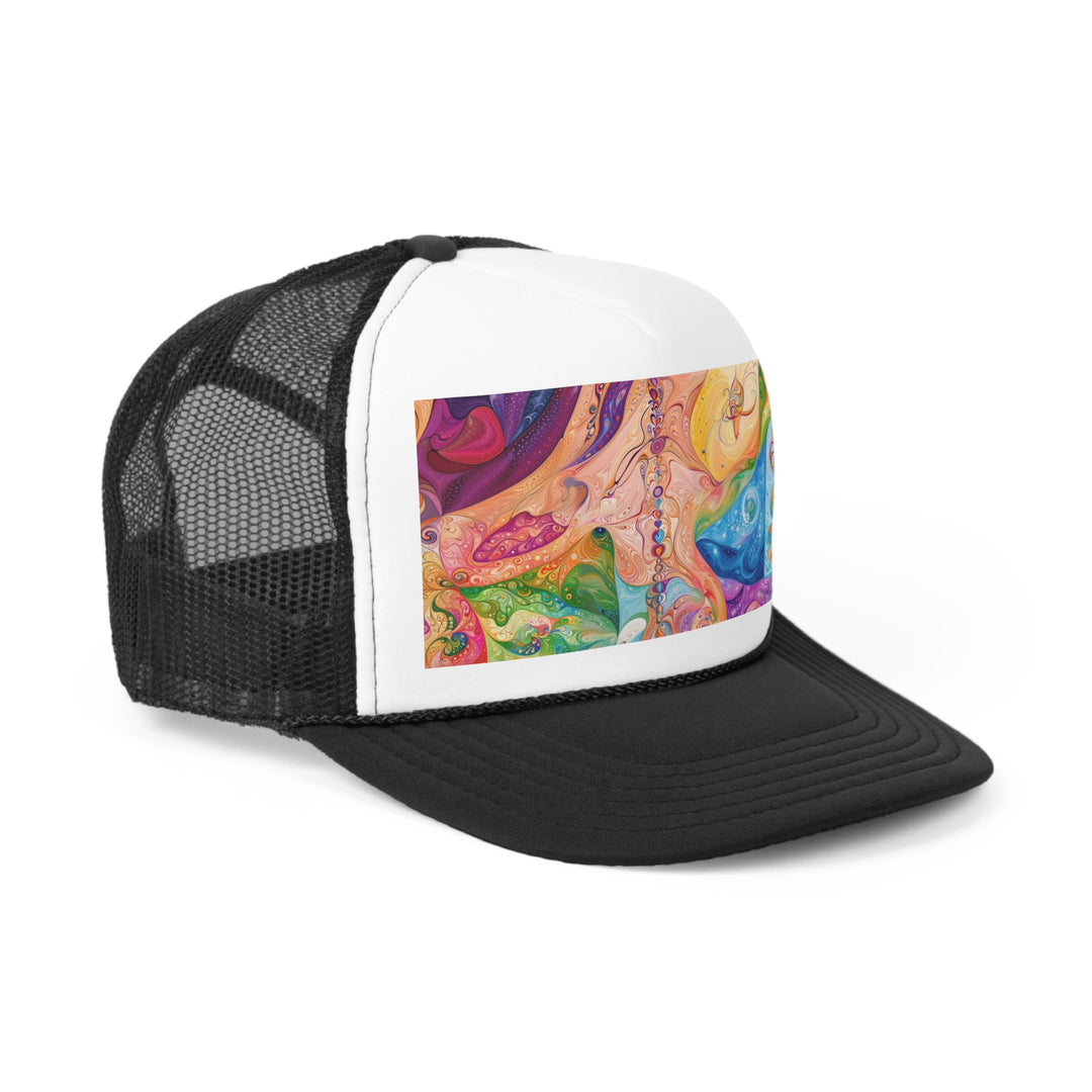 Vibrant Swirl Fantasy - Trucker Hat - Hats - g(0D·IO) - Pink - One size -