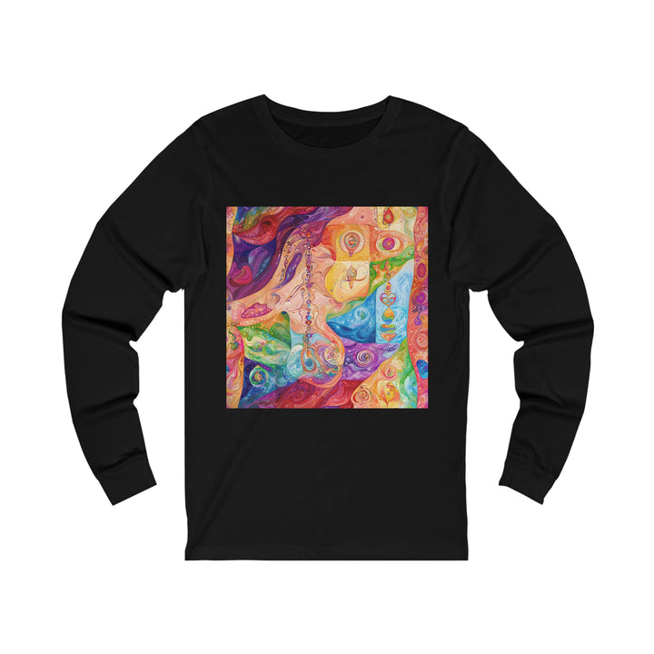 Vibrant Swirl Fantasy - Unisex Jersey Long Sleeve Tee - Long-sleeve - g(0D·IO) - S - Black -