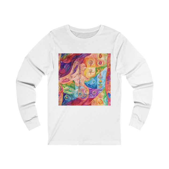 Vibrant Swirl Fantasy - Unisex Jersey Long Sleeve Tee - Long-sleeve - g(0D·IO) - S - White -