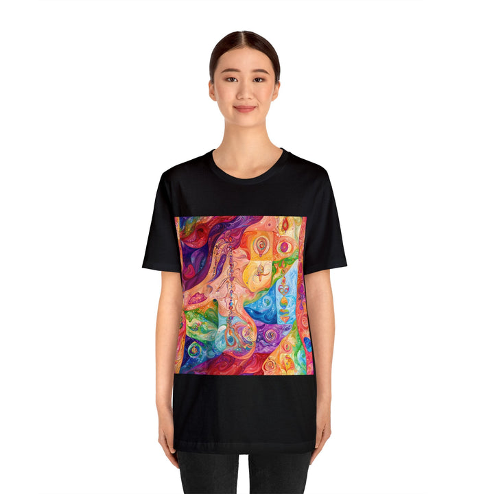 Vibrant Swirl Fantasy - Unisex Jersey Short Sleeve Tee - T-Shirt - g(0D·IO) - Black - S -