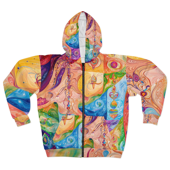 Vibrant Swirl Fantasy - Unisex Zip Hoodie - All Over Prints - g(0D·IO) - XS - -