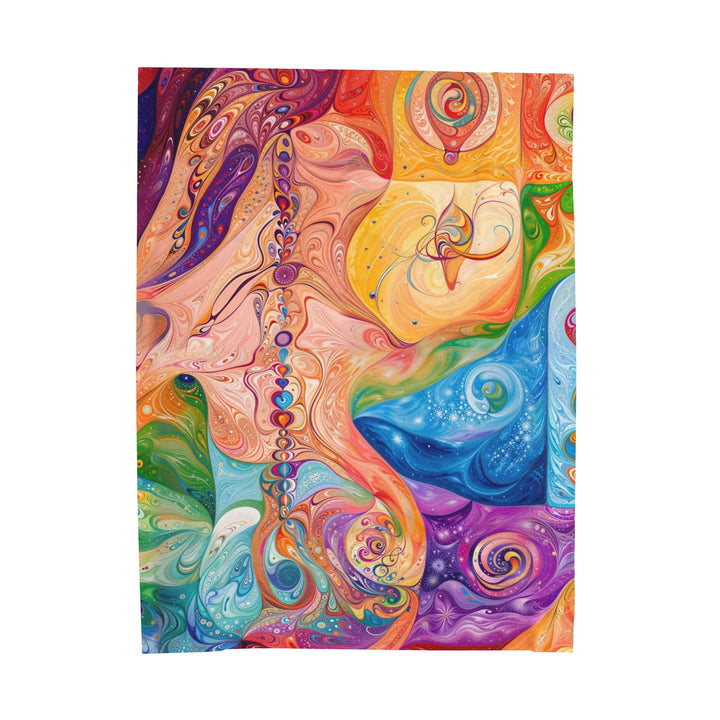 Vibrant Swirl Fantasy - Velveteen Plush Blanket - All Over Prints - g(0D·IO) - 60" × 80" - -